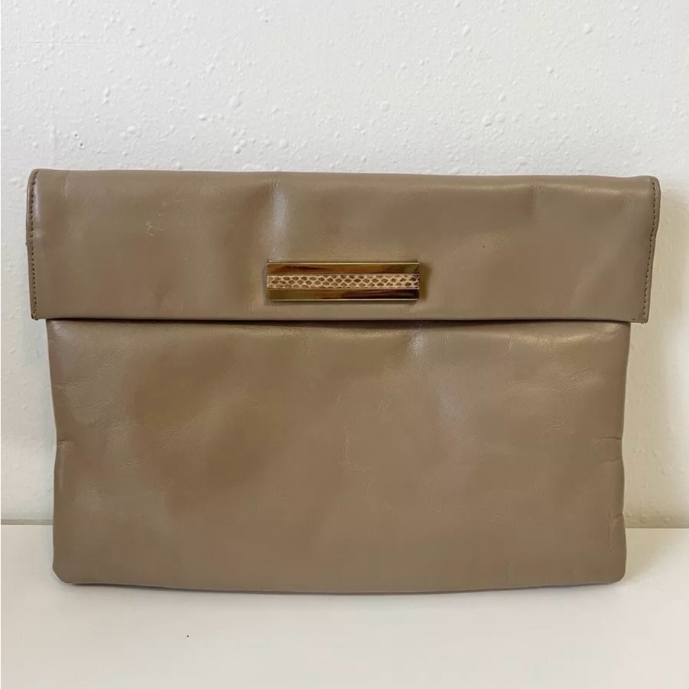 Vintage Dusty Brown Ruth Saltz Clutch Bag
